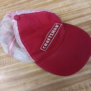 Craftsman Tools ACE Hardware Red & White Truckers Hat Mesh SnapBack Mechanic Cap